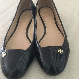 Tory Burch Cap Toe Ballet Flat Kent Quilted w/gold